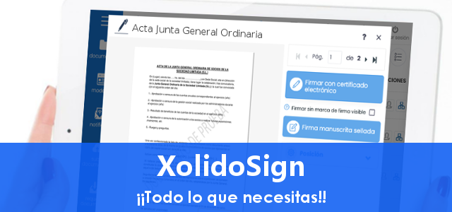 Firma y notifica tus Convocatorias de Juntas y Actas Societarias con XolidoSign