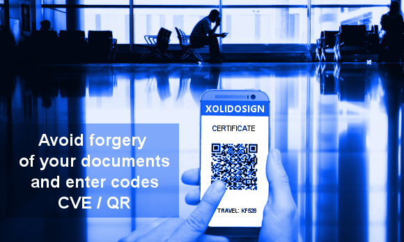 Avoid forgery of your documents and enter codes CVE/QR