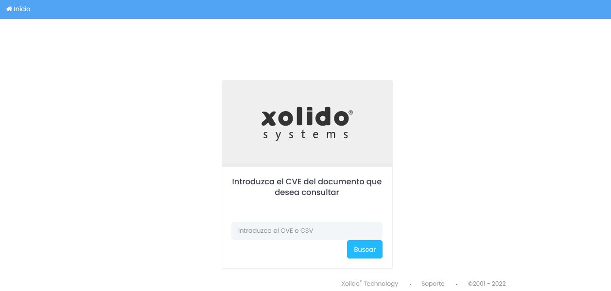 Nueva página para verificar documentos por CVE