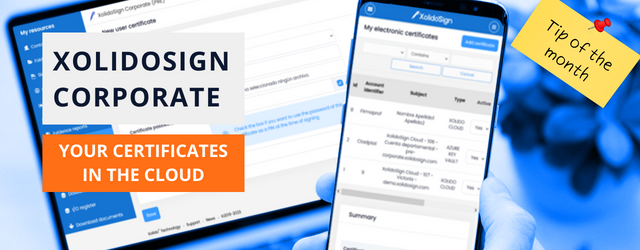 Save your signature certificates in the XolidoSign Corporate Cloud