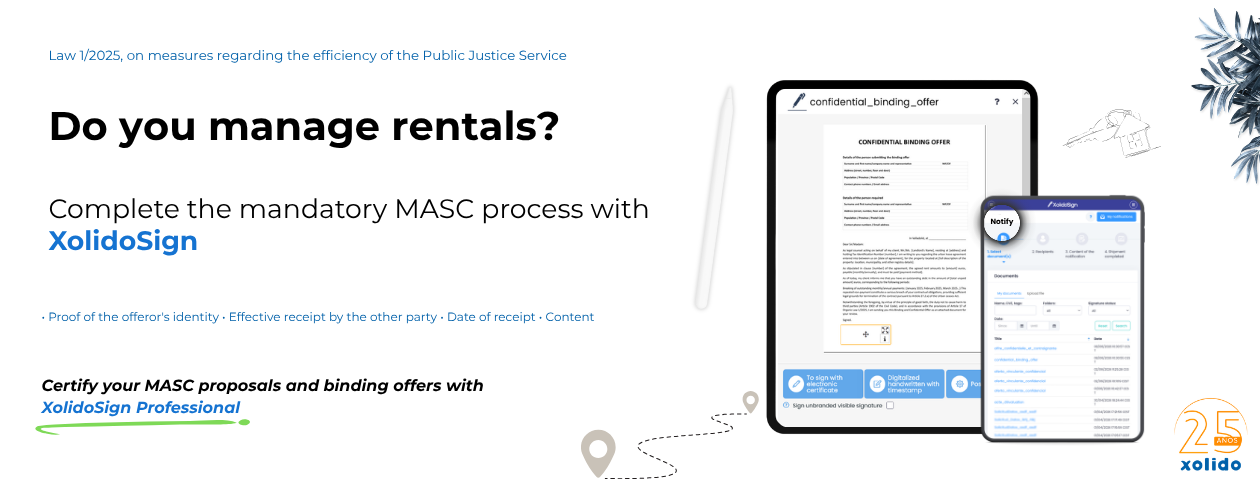 Organic Law 1/2025 and MASC in Rentals: XolidoSign Professional, a key tool for real estate agencies in managing conflicts with tenants