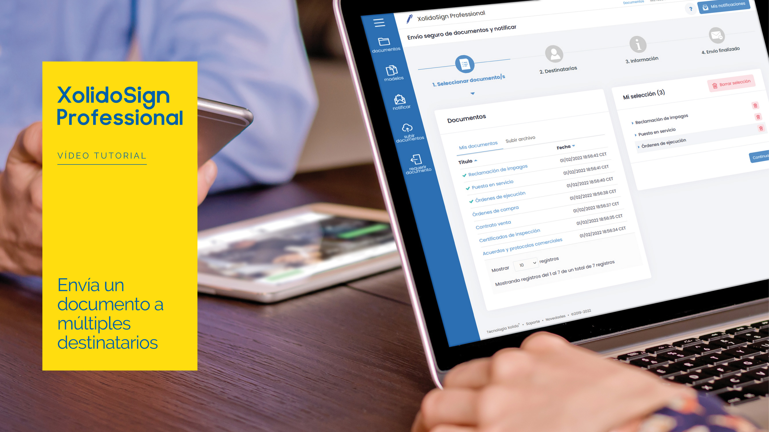 Cómo enviar un documento a múltiples destinatarios en XolidoSign Professional