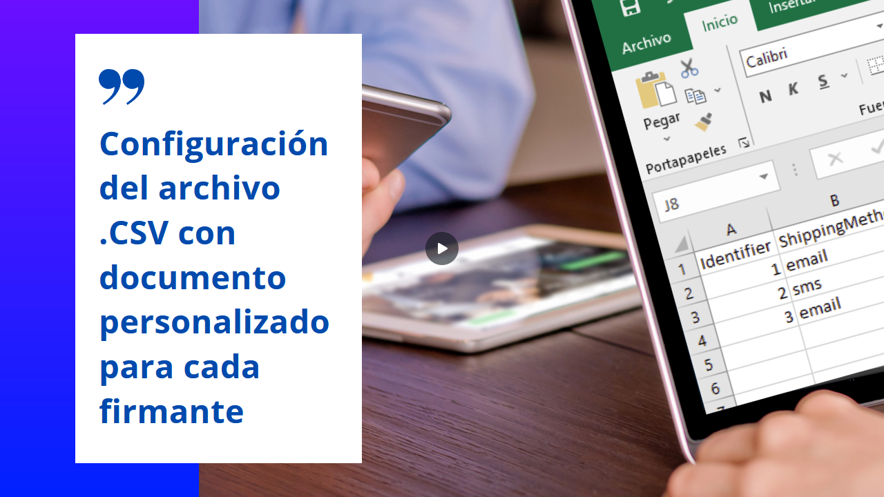 Envío por lotes - Configuración archivo .CSV