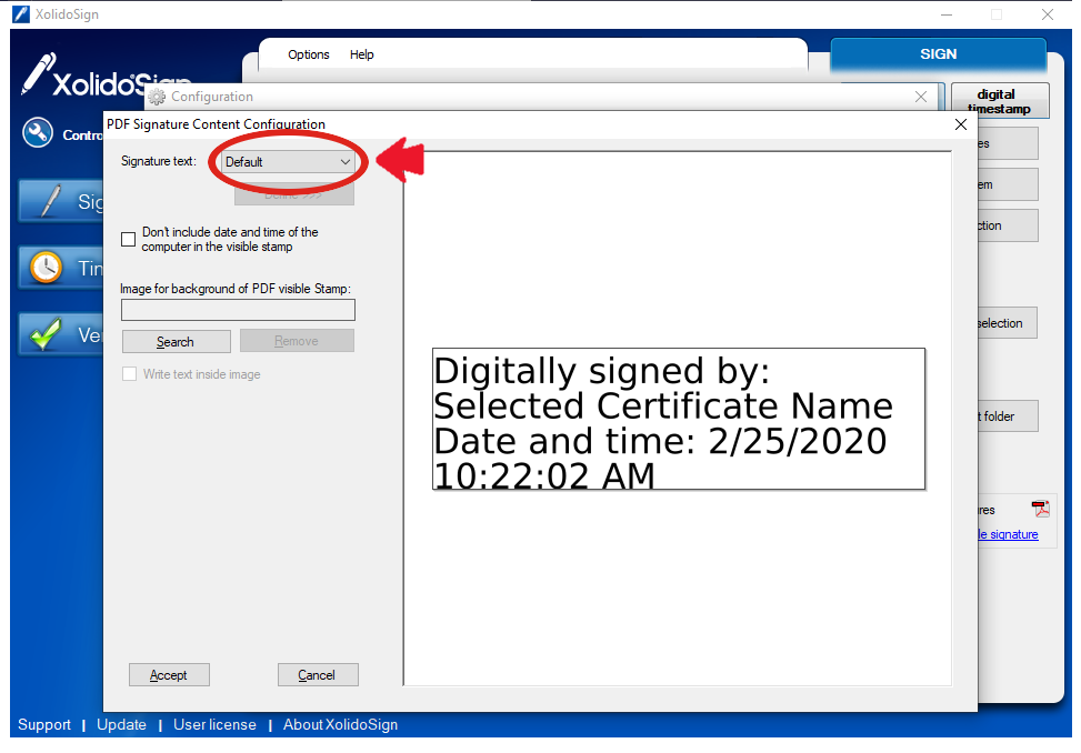 XolidoSign Desktop - Visible signature mark on PDF document