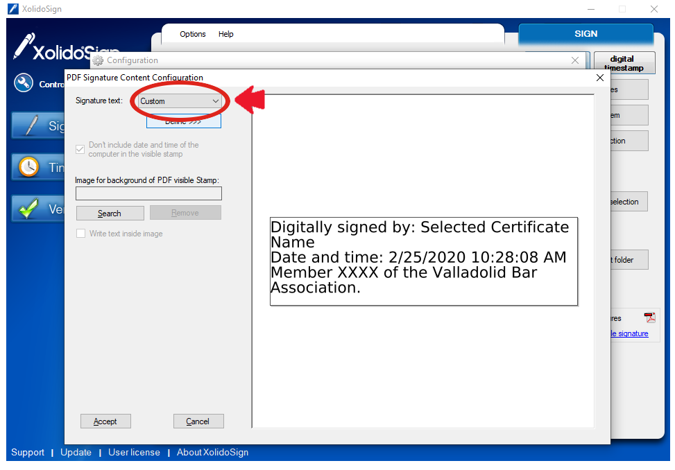 XolidoSign Desktop - Visible signature mark on PDF document