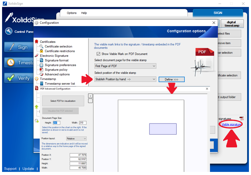 XolidoSign Desktop - Visible signature mark on PDF document