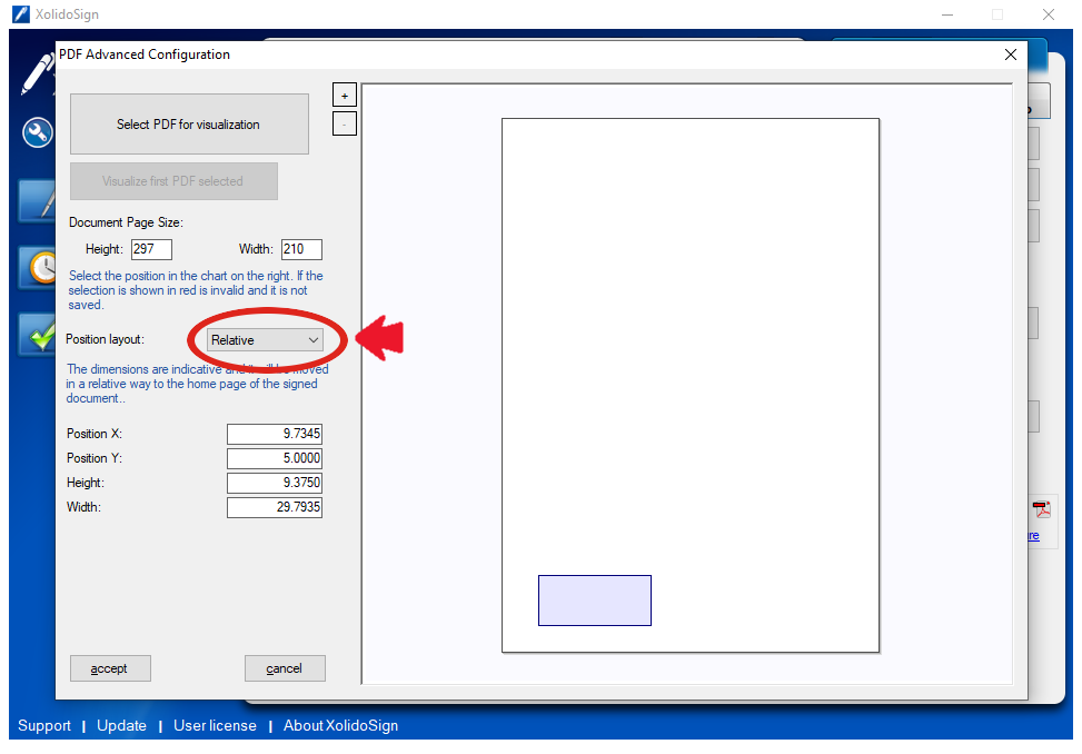 XolidoSign Desktop - Visible signature mark on PDF document