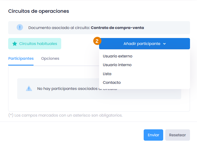 Circuito de firma o flujo de trabajo