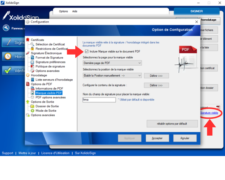 XolidoSign Desktop - Marque visible de signature dans vos documents PDF
