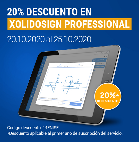 20% Descuento en XolidoSign Professional del 20 al 25 de octubre