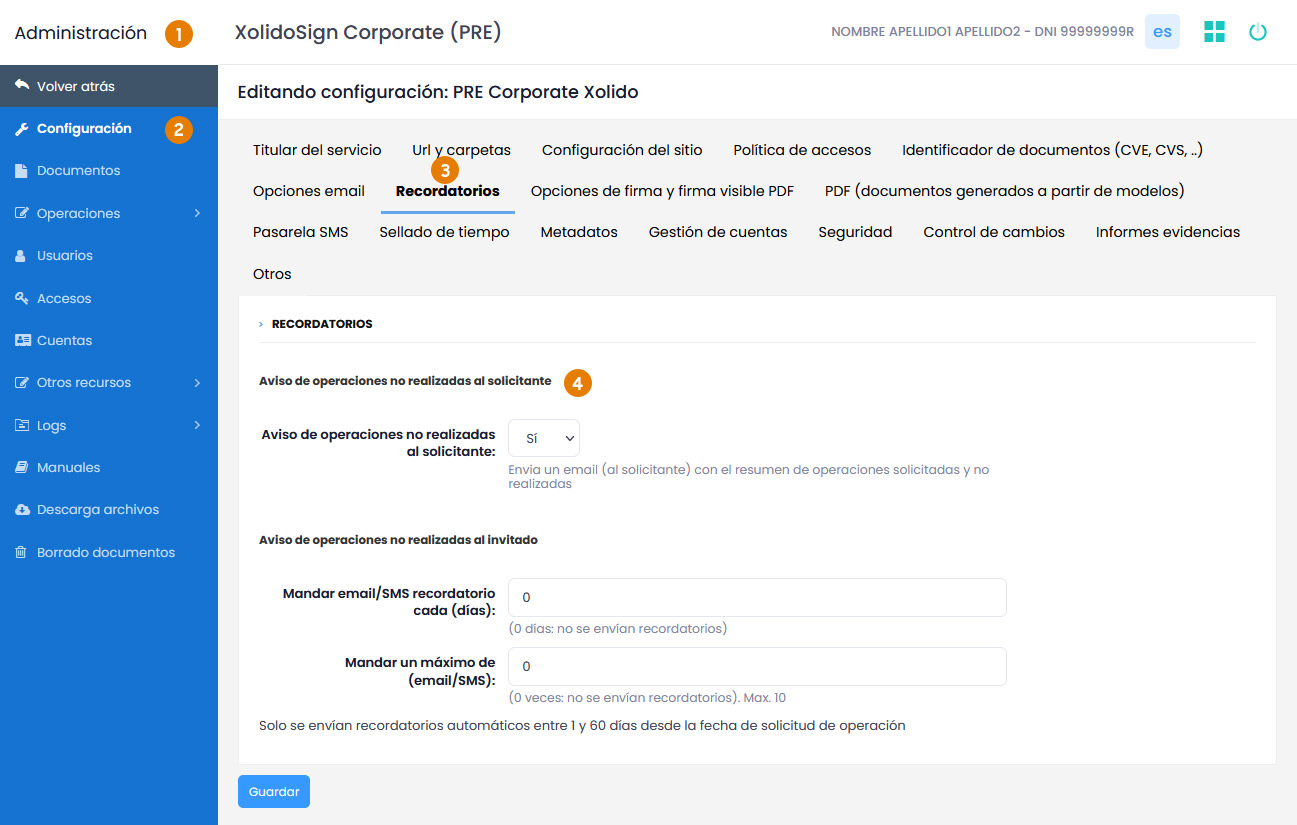 Nueva plantilla de email de recordatorio para solicitantes