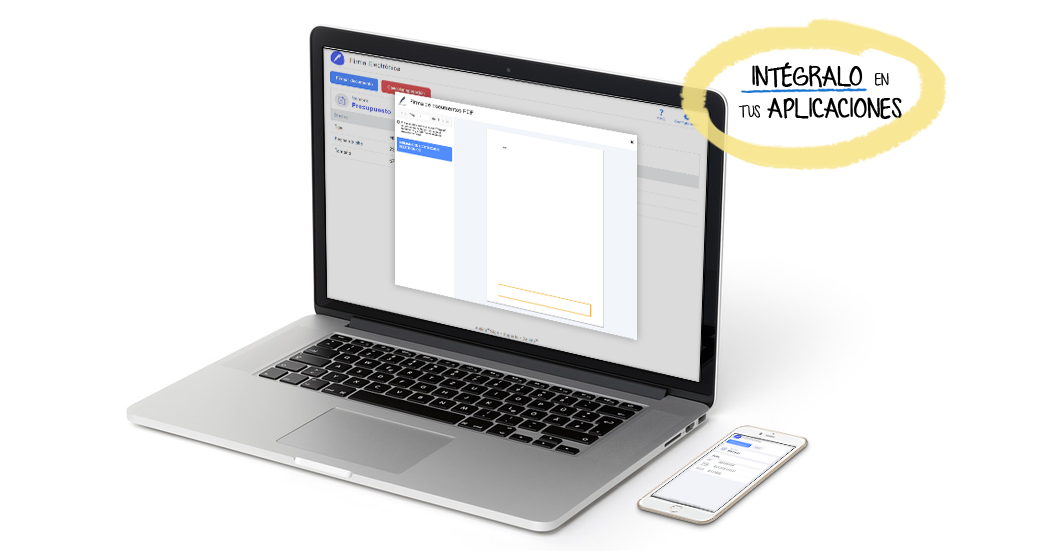 Integra la firma de documentos en tus aplicaciones de la forma más fácil y segura con nuestra plataforma de firma. ¡Simplifícate la vida!
