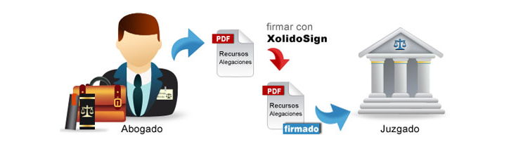 Alfredo envía al juzgado, unos recursos o apelaciones firmadas y sin necesidad de desplazamiento.
